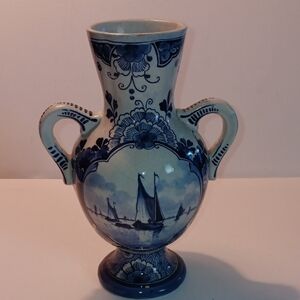 Blue and White Ceramic Vase